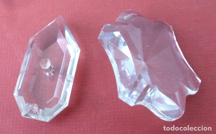Antig&uuml;edades: 3 piezas de cristal de l&aacute;mpara - Foto 3