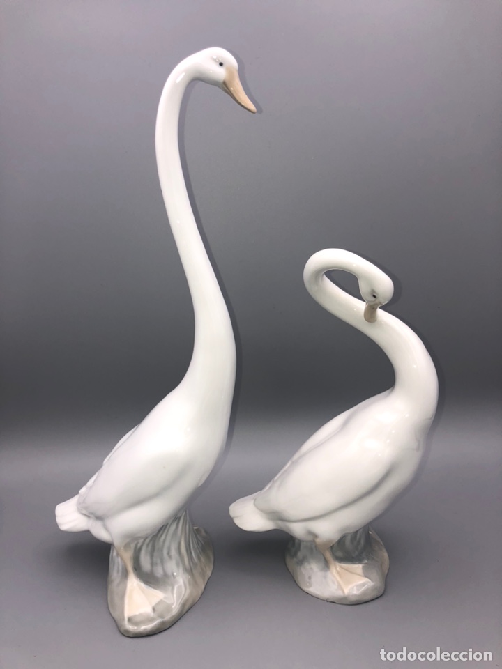 Antig&uuml;edades: REF: PP122 y PP132 &ldquo;PAREJA DE CISNES&rdquo; LLADR&Oacute; - Foto 4