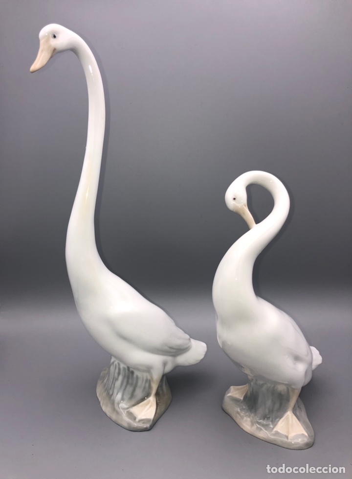 Antig&uuml;edades: REF: PP122 y PP132 &ldquo;PAREJA DE CISNES&rdquo; LLADR&Oacute; - Foto 2