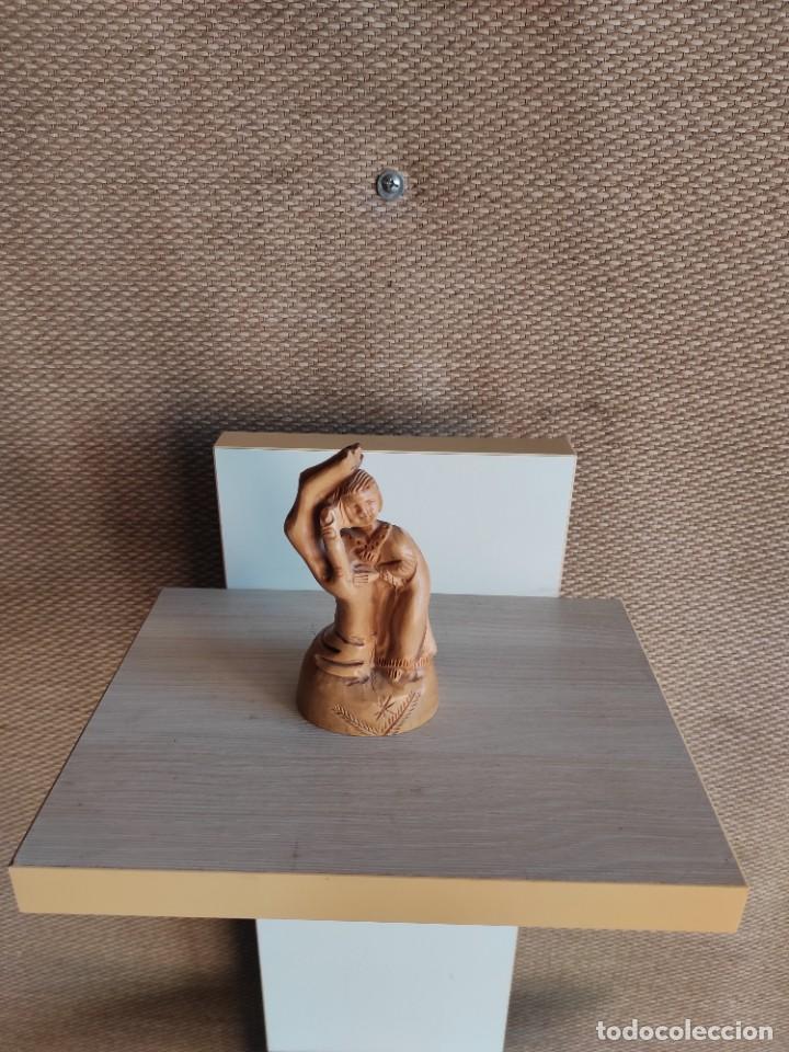 Antig&uuml;edades: Talla madera David 14 cm - Foto 2