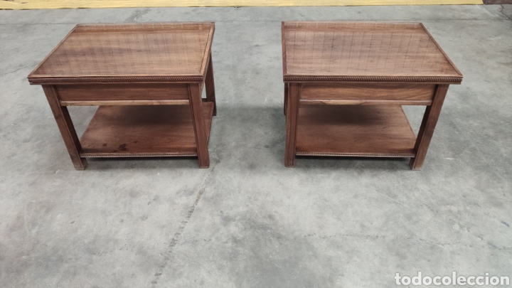Antig&uuml;edades: MESITAS DE MADERA CON CRISTAL - Foto 6