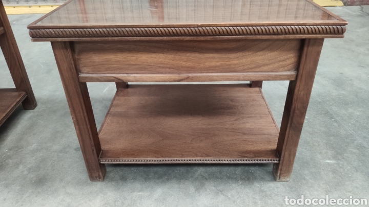Antig&uuml;edades: MESITAS DE MADERA CON CRISTAL - Foto 7