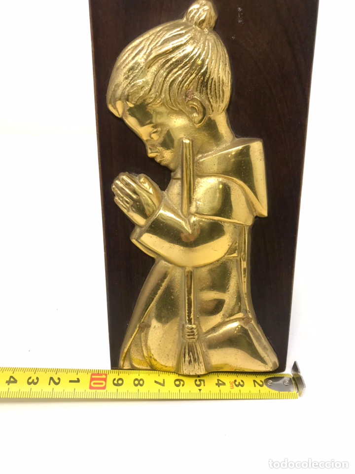 Antig&uuml;edades: Pie de l&aacute;mpara madera y bronce - Foto 4
