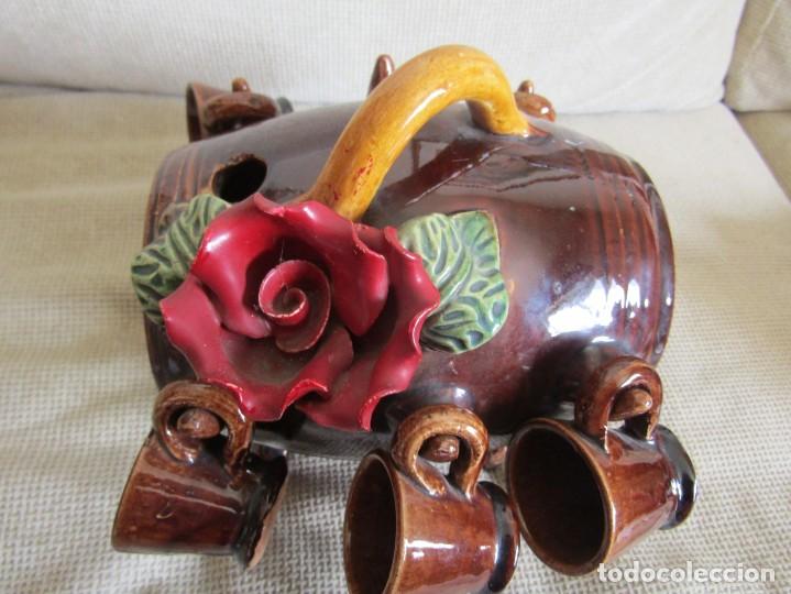 Antig&uuml;edades: Barril de Barro / Arcilla con 5 tazas - Foto 5