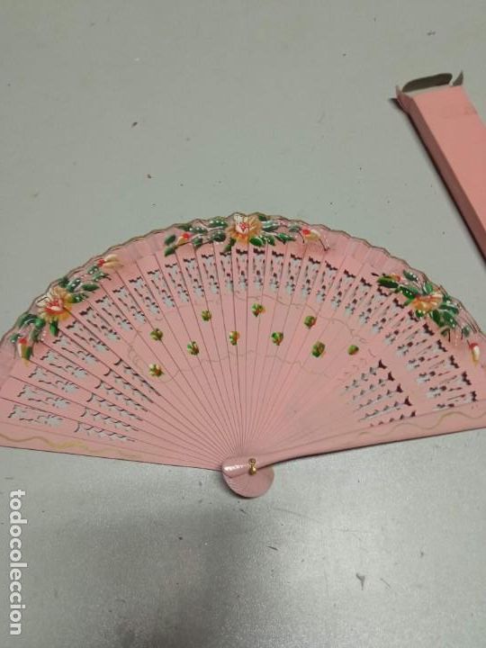 Antig&uuml;edades: Abanico Rosa brisas de Espa&ntilde;a - Foto 1