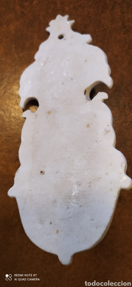 Antig&uuml;edades: BENDITERO DE PORCELANA BLANCO - Foto 2