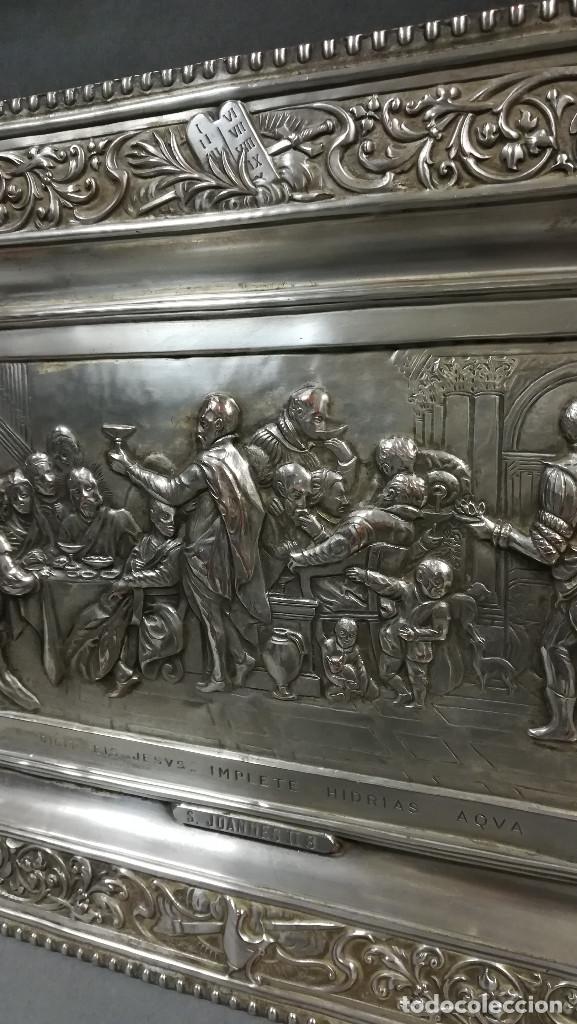 Antig&uuml;edades: BAJORRELIEVE DE METAL LAS BODAS DE CAN&Aacute; - Foto 3