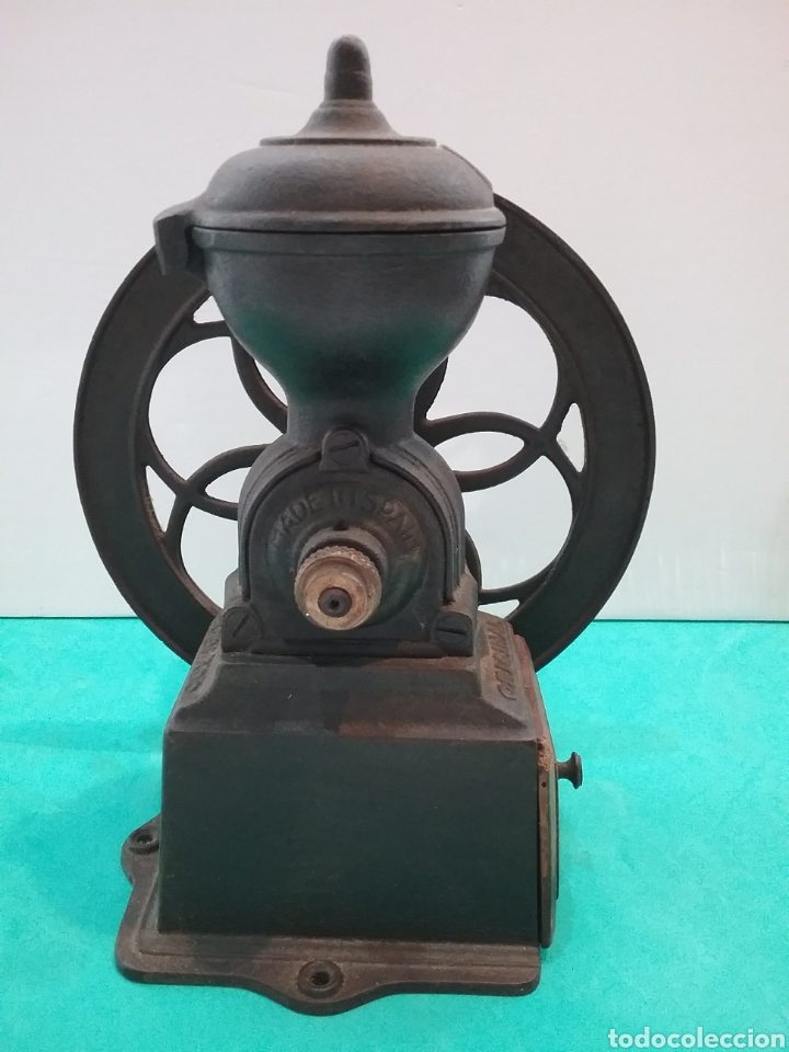 Antig&uuml;edades: Molinillo de caf&eacute; rueda lateral marca JMF. Espa&ntilde;a - Foto 7
