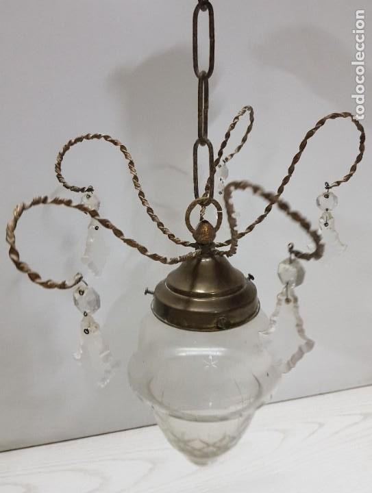 Antig&uuml;edades: L&aacute;mpara de techo antigua. - Foto 8