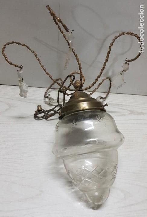 Antig&uuml;edades: L&aacute;mpara de techo antigua. - Foto 9