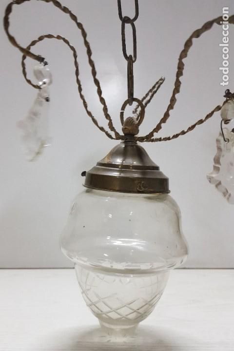 Antig&uuml;edades: L&aacute;mpara de techo antigua. - Foto 10