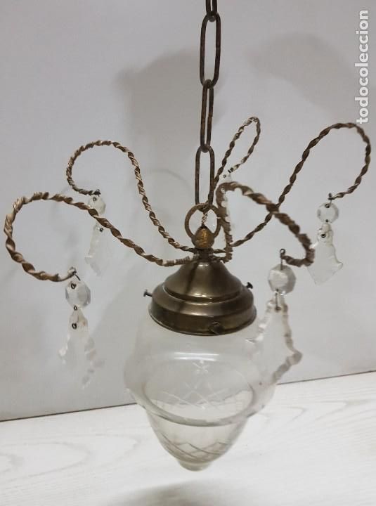 Antig&uuml;edades: L&aacute;mpara de techo antigua. - Foto 2