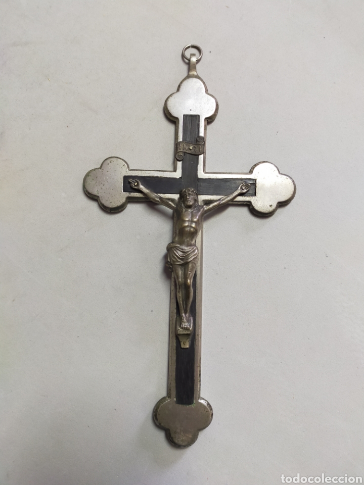 Antig&uuml;edades: CRUZ DE MADERA Y METAL - Foto 2