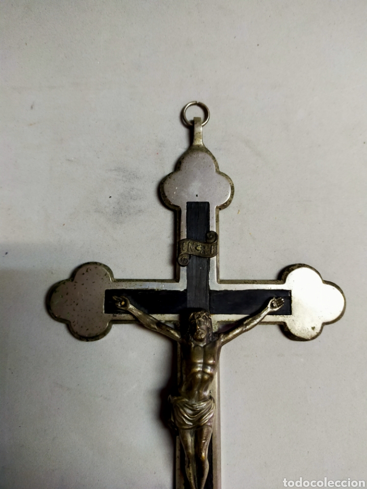 Antig&uuml;edades: CRUZ DE MADERA Y METAL - Foto 5