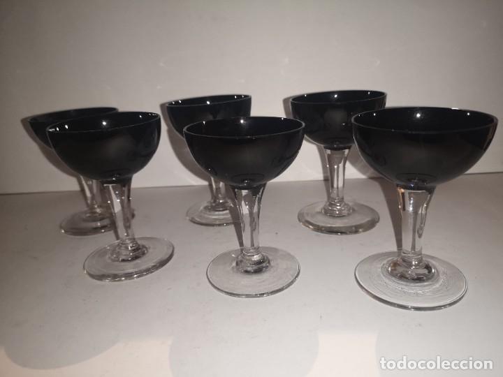 Antig&uuml;edades: 6 copas vintage de cristal - Foto 1