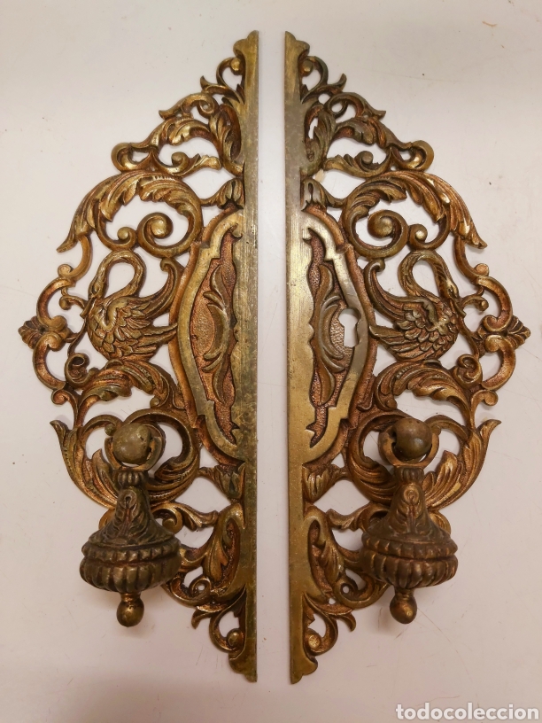 Antig&uuml;edades: Tiradores bronce S.XVIII - Foto 2