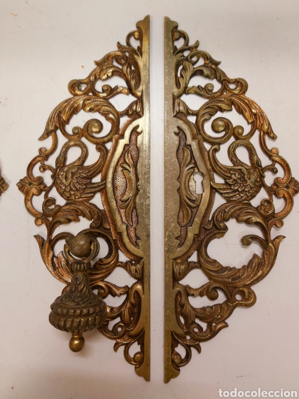 Antig&uuml;edades: Tiradores bronce S.XVIII - Foto 3