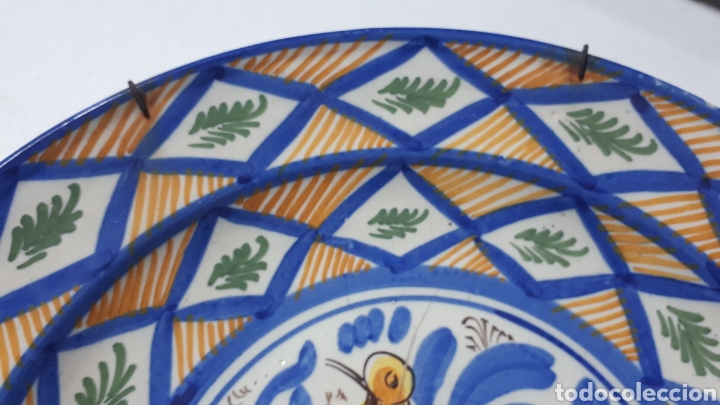 Antig&uuml;edades: Antiguo plato de Manises 31 cm - Foto 3
