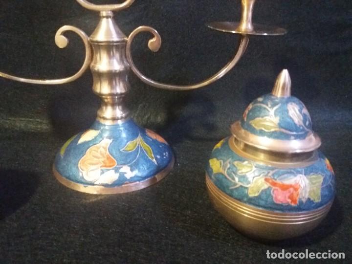 Antig&uuml;edades: CANDELABRO DE BRONCE - Foto 2