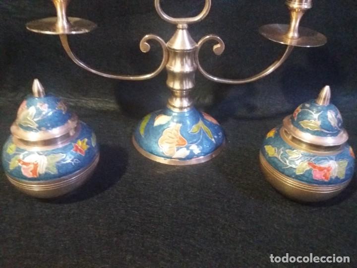 Antig&uuml;edades: CANDELABRO DE BRONCE - Foto 4