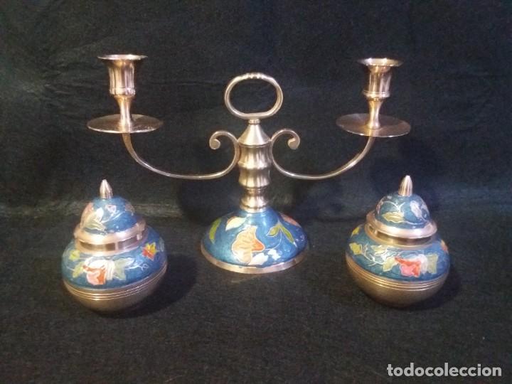 Antig&uuml;edades: CANDELABRO DE BRONCE - Foto 5