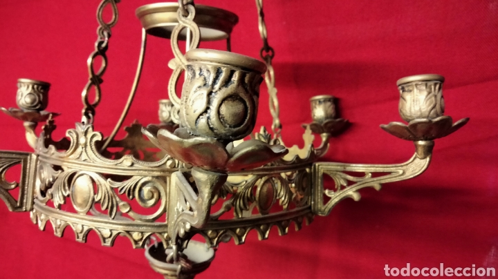Antig&uuml;edades: LAMPARA BRONCE PARA VELA - Foto 16