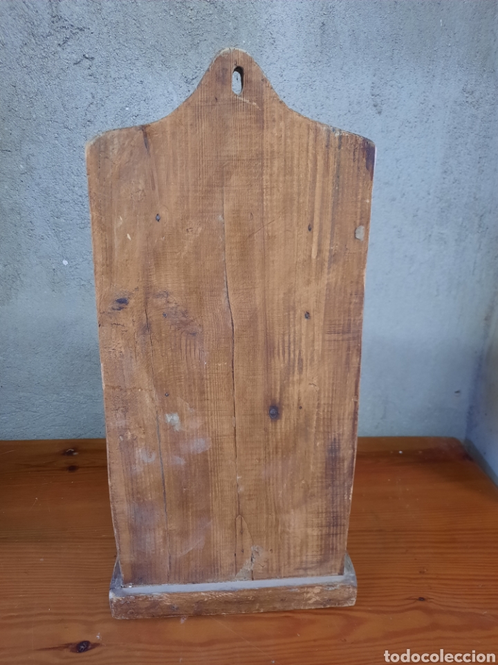 Antig&uuml;edades: Cucharera de madera con alm&iacute;rez - Foto 3