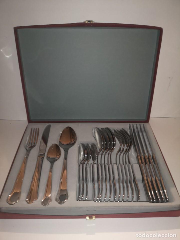 Antig&uuml;edades: Cuberter&iacute;a para 6 acero inoxidable - Foto 1