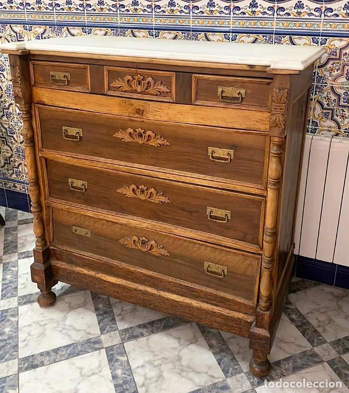 Antig&uuml;edades: ANTIGUA COMODA ALFONSINA - Foto 3