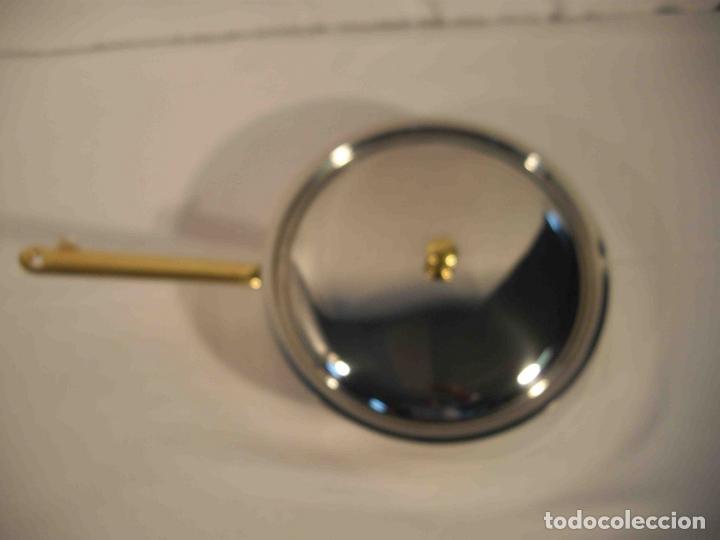 Antig&uuml;edades: SARTEN INOX MANGO DORADO 28 - Foto 2