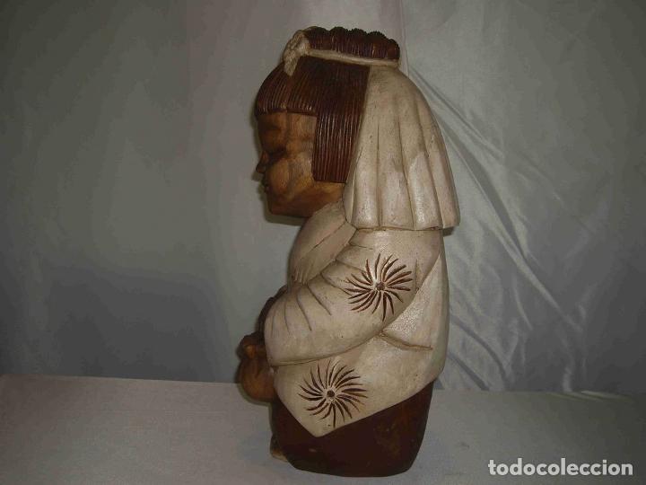 Antig&uuml;edades: TALLA MADERA NOVIA - Foto 2