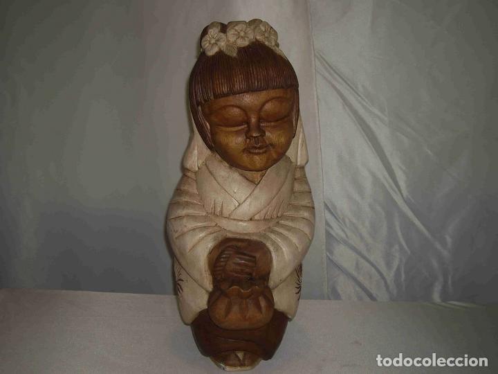 Antig&uuml;edades: TALLA MADERA NOVIA - Foto 1