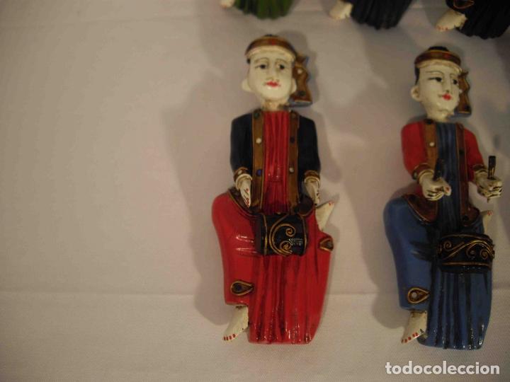 Antig&uuml;edades: CONJUNTO 10 MUSICOS FIGURAS MADERA - Foto 3