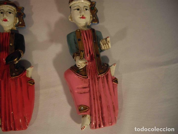 Antig&uuml;edades: CONJUNTO 10 MUSICOS FIGURAS MADERA - Foto 6