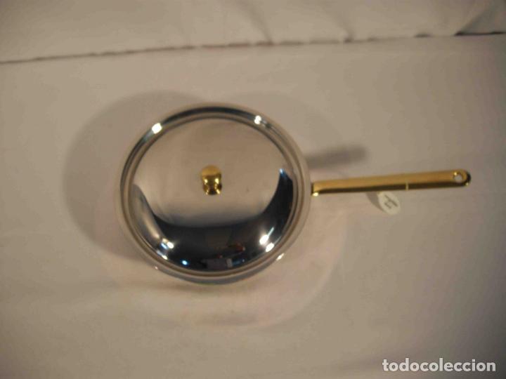 Antiques: SARTEN INOX MANGO DORADO 24