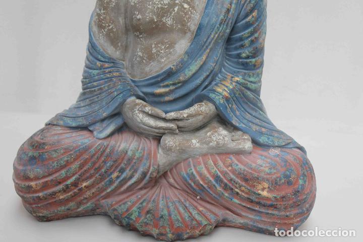 Antig&uuml;edades: FIGURA RESINA BUDA POLICROMADA - Foto 3