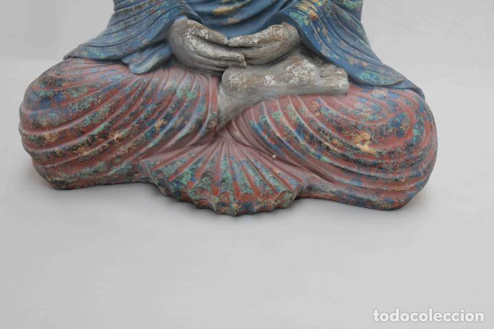Antig&uuml;edades: FIGURA RESINA BUDA POLICROMADA - Foto 4