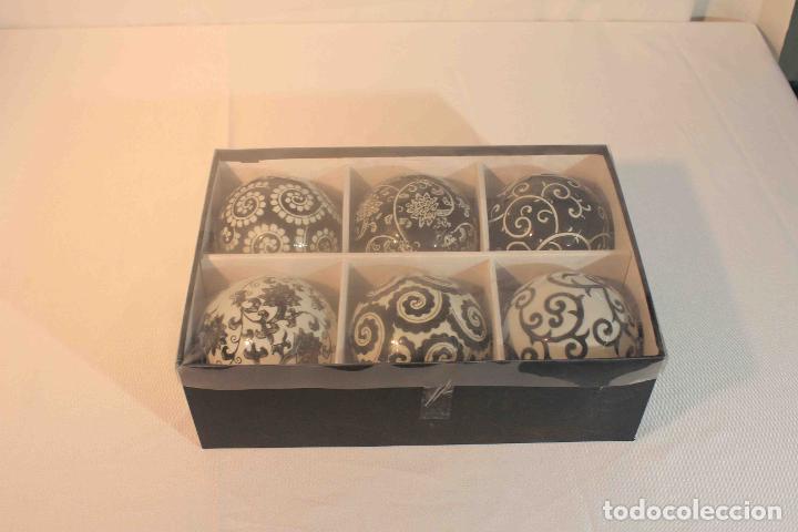 Antig&uuml;edades: SET 6 BOLAS CERAMICAS DECORACION &nbsp;&nbsp;&nbsp;&nbsp;&nbsp; - Foto 1