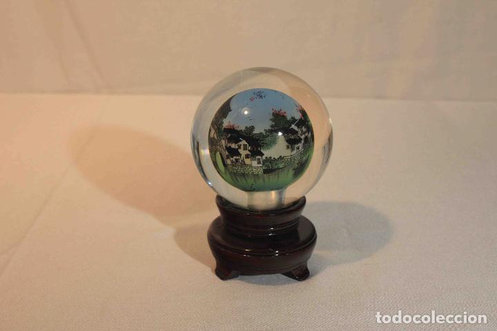 Antig&uuml;edades: BOLA CRISTAL PINTADA INTERIOR 16 &nbsp;&nbsp;&nbsp;&nbsp;&nbsp; - Foto 3