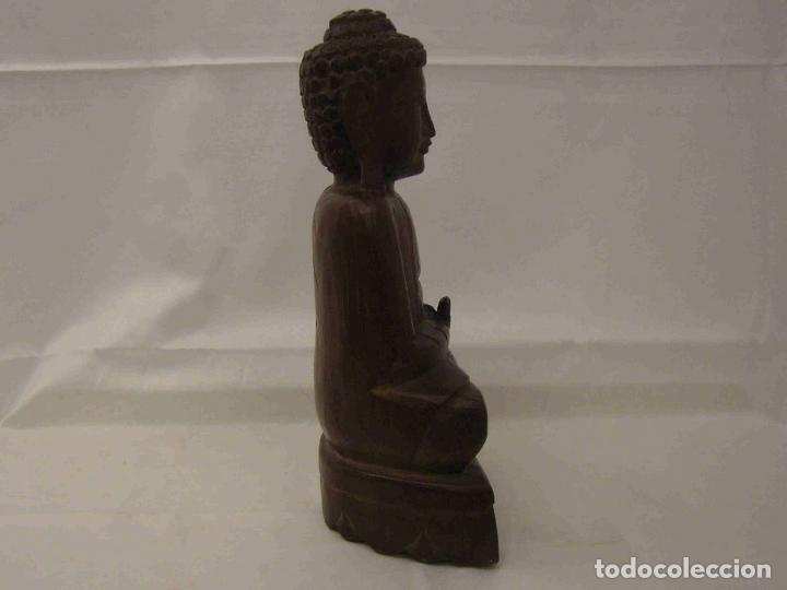 Antig&uuml;edades: BUDA TALLA MADERA MARRON - Foto 2