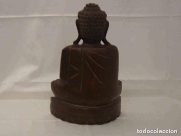 Antig&uuml;edades: BUDA TALLA MADERA MARRON - Foto 3
