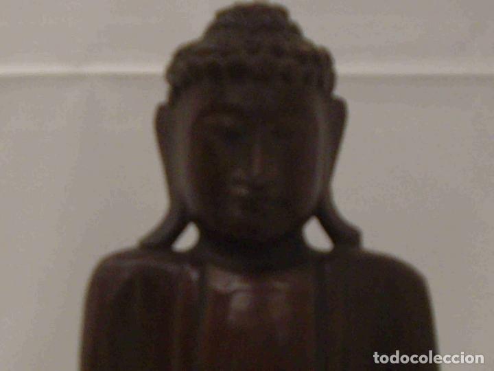 Antig&uuml;edades: BUDA TALLA MADERA MARRON - Foto 4