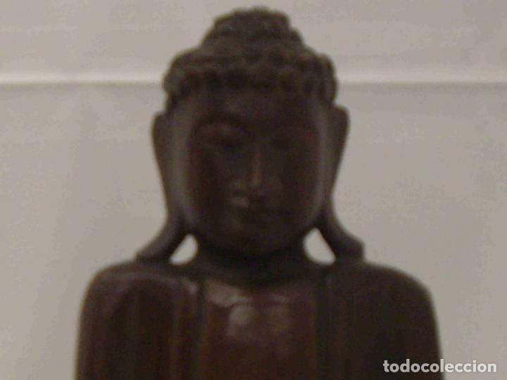 Antig&uuml;edades: BUDA TALLA MADERA MARRON - Foto 5