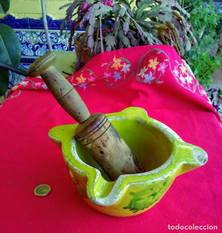 Antig&uuml;edades: Almirez antiguo de cer&aacute;mica - Foto 1