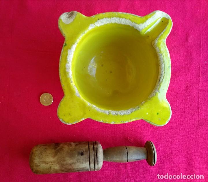 Antig&uuml;edades: Almirez antiguo de cer&aacute;mica - Foto 3