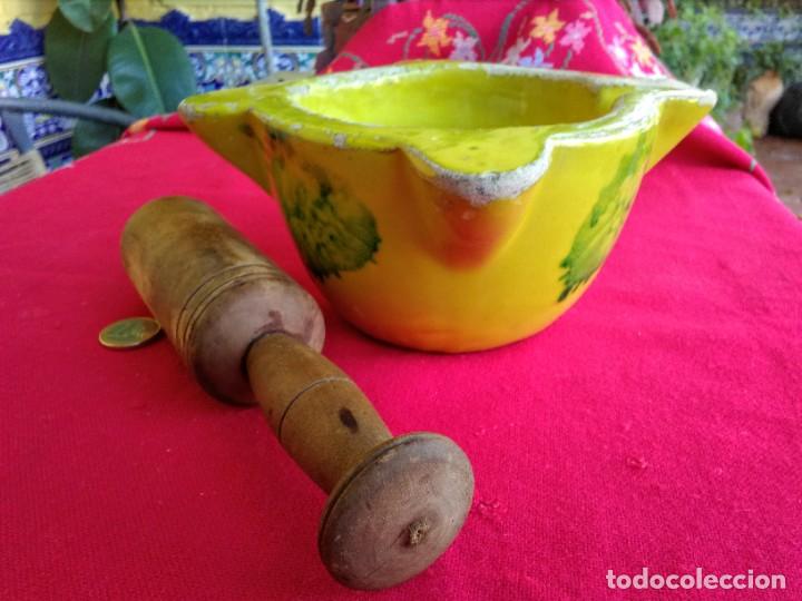 Antig&uuml;edades: Almirez antiguo de cer&aacute;mica - Foto 6