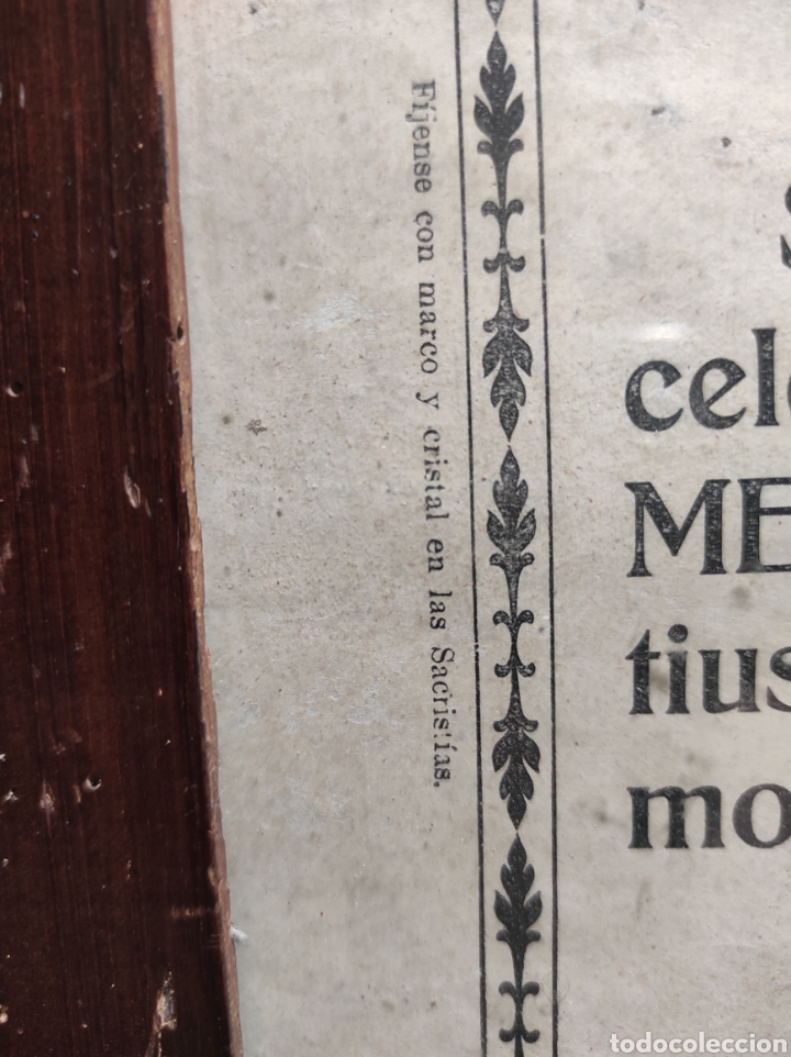 Antig&uuml;edades: Cartel eclesi&aacute;stico en LATIN - Foto 4