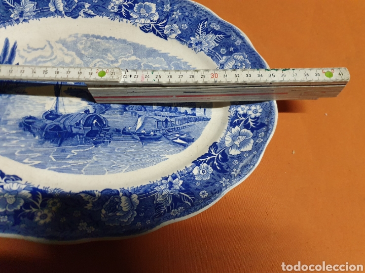 Antig&uuml;edades: Bandeja Porcelana 35 cm - Foto 2