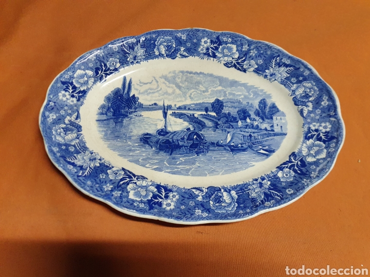 Antig&uuml;edades: Bandeja Porcelana 35 cm - Foto 1