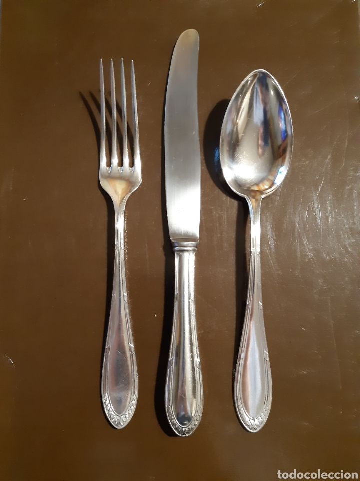 Antiques: Cuberter&iacute;a 3 piezas plata de ley 800 alemania 220 gr